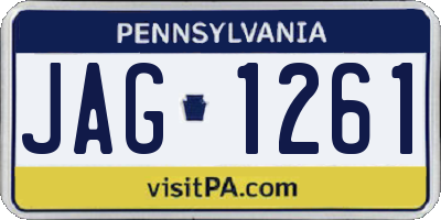 PA license plate JAG1261