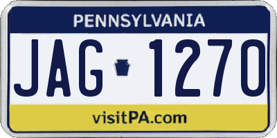 PA license plate JAG1270