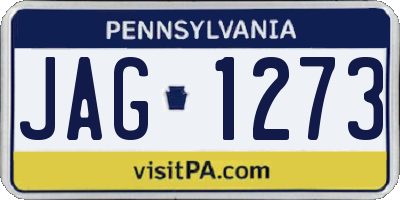 PA license plate JAG1273