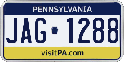 PA license plate JAG1288