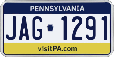 PA license plate JAG1291