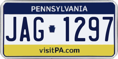 PA license plate JAG1297