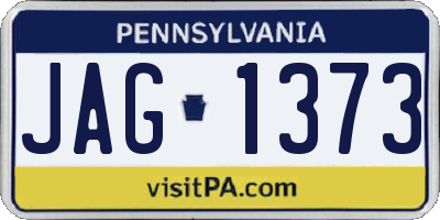 PA license plate JAG1373