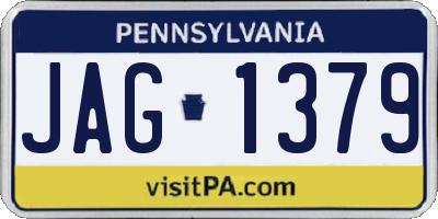 PA license plate JAG1379