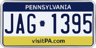 PA license plate JAG1395