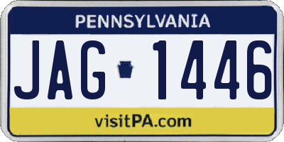 PA license plate JAG1446
