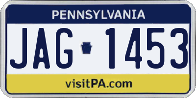 PA license plate JAG1453