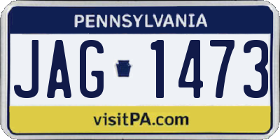 PA license plate JAG1473