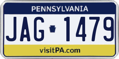 PA license plate JAG1479