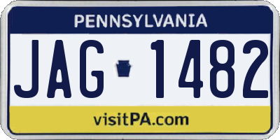 PA license plate JAG1482