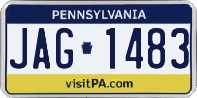 PA license plate JAG1483