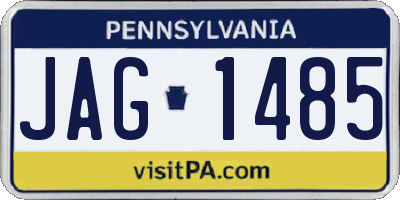 PA license plate JAG1485