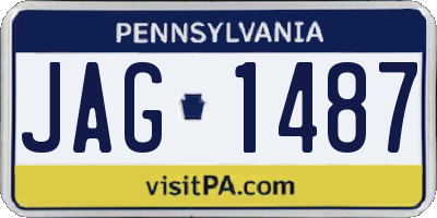 PA license plate JAG1487