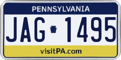 PA license plate JAG1495