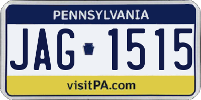 PA license plate JAG1515