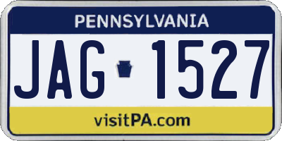 PA license plate JAG1527