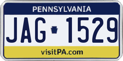PA license plate JAG1529