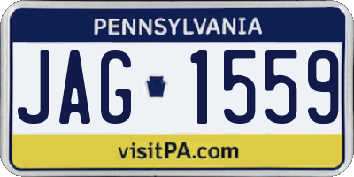 PA license plate JAG1559