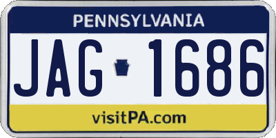 PA license plate JAG1686