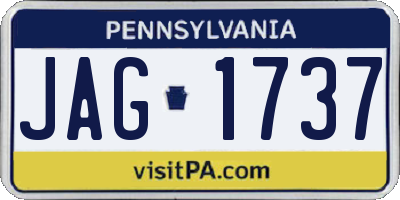 PA license plate JAG1737