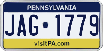 PA license plate JAG1779