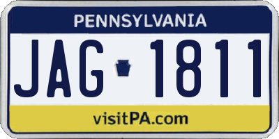 PA license plate JAG1811