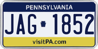 PA license plate JAG1852