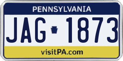 PA license plate JAG1873