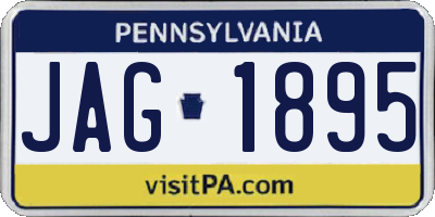 PA license plate JAG1895