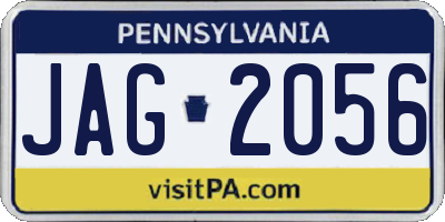 PA license plate JAG2056