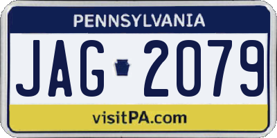 PA license plate JAG2079