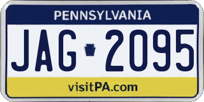 PA license plate JAG2095