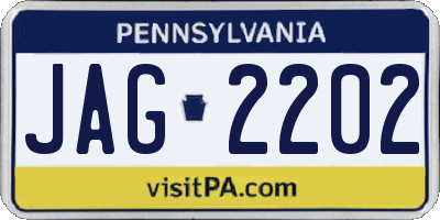 PA license plate JAG2202