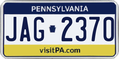 PA license plate JAG2370