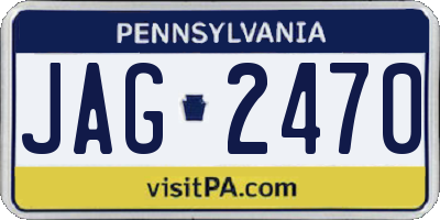 PA license plate JAG2470
