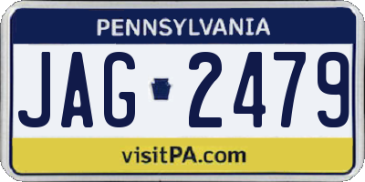 PA license plate JAG2479