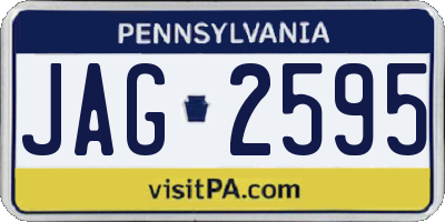 PA license plate JAG2595