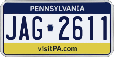 PA license plate JAG2611