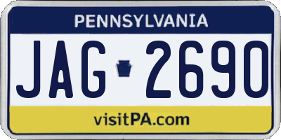 PA license plate JAG2690