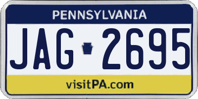PA license plate JAG2695