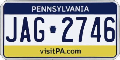PA license plate JAG2746