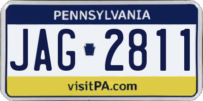 PA license plate JAG2811
