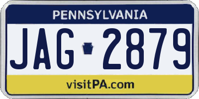 PA license plate JAG2879