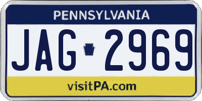 PA license plate JAG2969