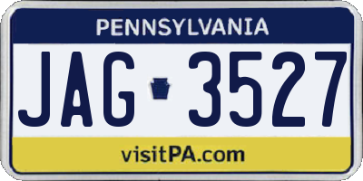 PA license plate JAG3527