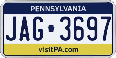 PA license plate JAG3697