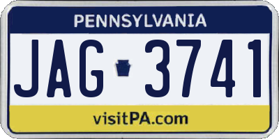 PA license plate JAG3741