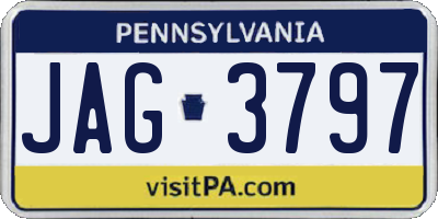 PA license plate JAG3797