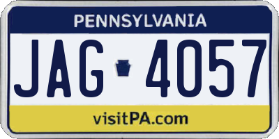 PA license plate JAG4057