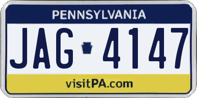 PA license plate JAG4147
